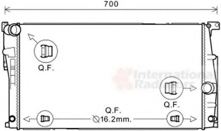 Радиатор охлождения BMW F20/F30 2.0/2.8/3.5i пр-во Van Wezel Van Wezel (06002447) - изображение 2