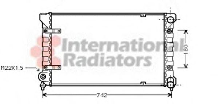 Радіатор охолодження двигуна TOLEDO I 18/20 MT -AC 91- Van Wezel Van Wezel (49002009) - зображення 1