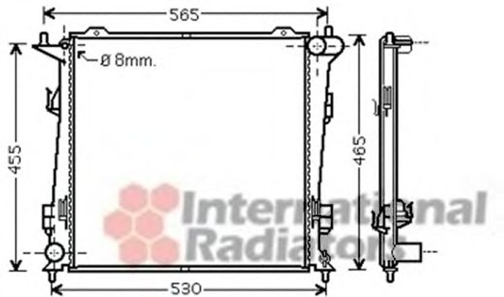 Радиатор CEED 16CRDiPF MT 06- Van Wezel Van Wezel (83002098) - изображение 1