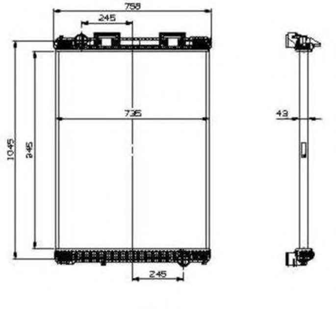 Радиатор охлаждения MAN F 2000 пр-во NRF NRF (519537) - изображение 1