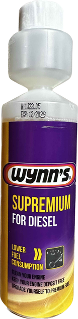 Присадка Wynn's Supremium для улучшения качества дизельного топлива 250 мл  (W22911)