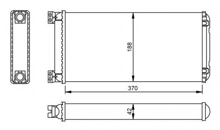 Радиатор печки XF, XF 105, XF 95 пр-во NRF NRF (53549) - изображение 1