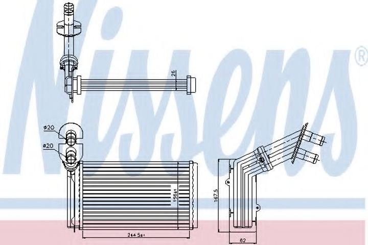Радіатор пічки FORD SEAT VW вир-во Nissens Nissens (73973) - зображення 1