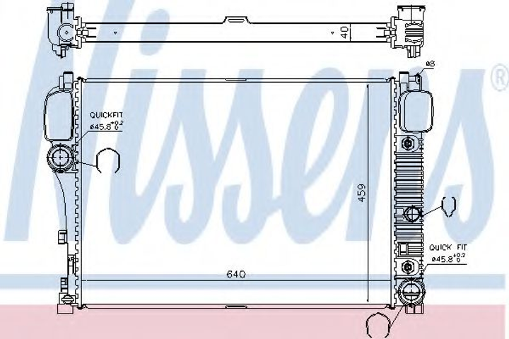 Радиатор охлаждения MERCEDES S-CLASS W 221 05- AT пр-во Nissens Nissens (67107A) - изображение 1