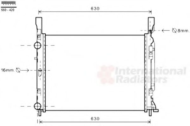 Радиатор охлаждения RENAULT KANGOO пр-во Van Wezel Van Wezel (43002469) - изображение 1