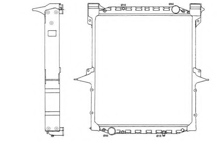 Радиатор охлаждения MAN M 2000 M, M 90 пр-во NRF NRF (51528) - изображение 1