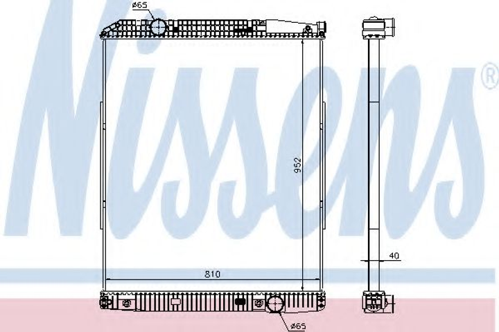 Радіатор охолодження MB ACTROS 96- вир-во Nissens Nissens (626490) - зображення 1