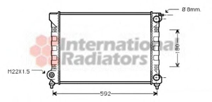 Радиатор охлаждения SEAT, VW пр-во Van Wezel Van Wezel (58002045) - изображение 1