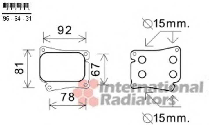 Радиатор масляный MB C-CLASS W 204 07- пр-во Van Wezel Van Wezel (30003559) - изображение 1