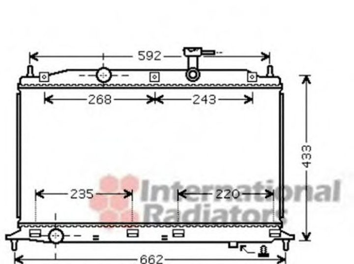 Радиатор охлаждения ACCENT3/VERNA3 14/16 05- пр-во Van Wezel Van Wezel (82002188) - изображение 1