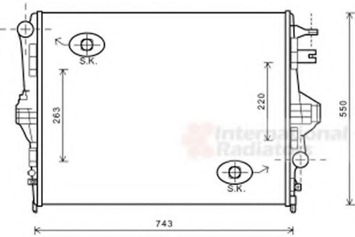 Радиатор охлождения CAYENNE / TOUAREG 10- пр-во Van Wezel Van Wezel (58002316) - изображение 1