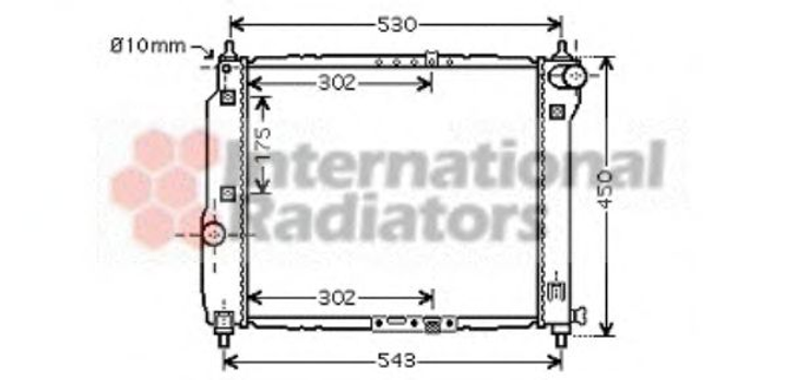 Радиатор охлаждения AVEO 12/12 MT +-AC 1.5 Van Wezel Van Wezel (81002066) - изображение 1