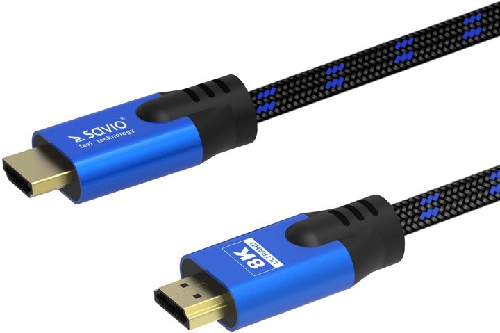 Кабель Savio CL-142 HDMI 1.8 м HDMI Type A Black (SAVKABELCL-142) - зображення 1