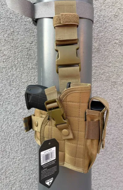 Кобура Стегнова Condor Universal Leg Holster Койот - Фото 5 Кобура Стегнова Condor Universal Leg Holster Койот - зображення 5