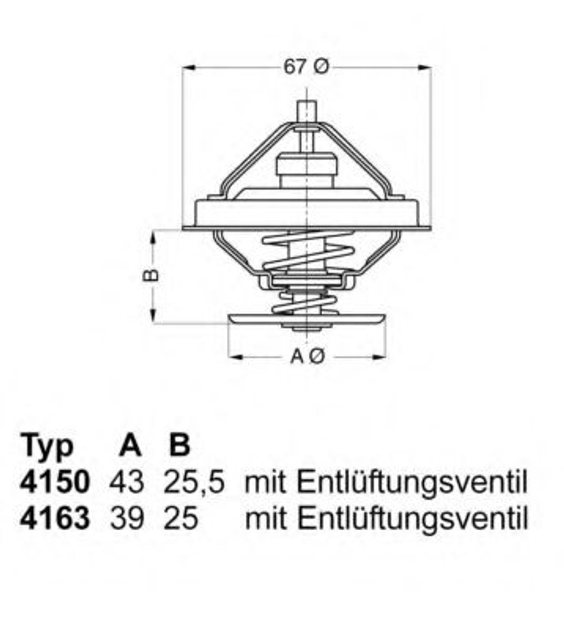 Термостат IVECO 8210.42,8280.42 вир-во Wahler WAHLER (416379D) - зображення 1