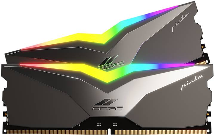 Оперативная память OCPC DDR5-5200 32768MB PC5-41600 (Kit of 2x16384) PISTA RGB Titan (MMPT2K32GD552C40T) - изображение 2
