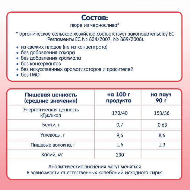 Фруктове органічне пюре Fleur Alpine Чорнослив 90 г (5024688001031) - зображення 5
