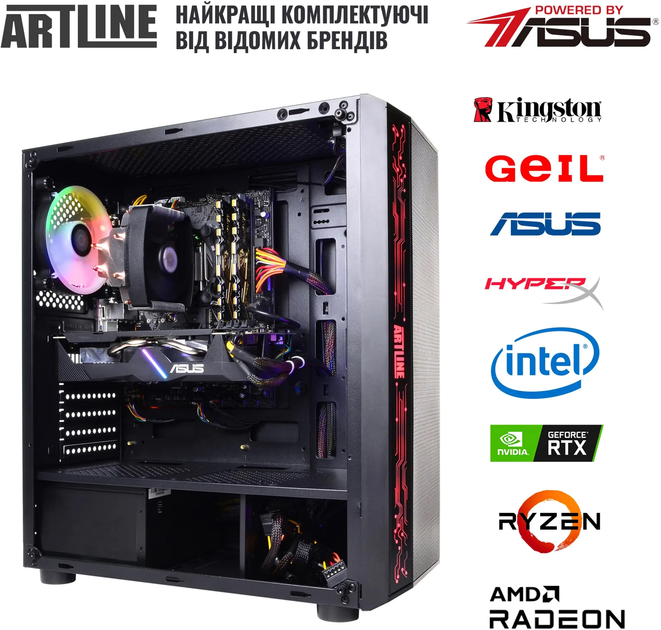 Комп'ютер ARTLINE Gaming X39 (X39v82) Intel Core i5-12400F / RAM 32ГБ / SSD 1ТБ / nVidia GeForce RTX 4060 8ГБ - зображення 9