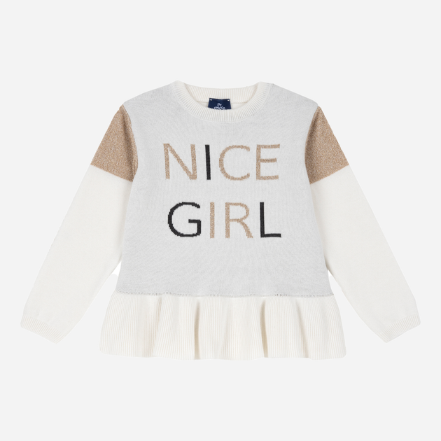 Sweter dla dziewczynki elegancki Chicco 09069558000000-061 122 cm Beżowy (8059609195602) - obraz 1