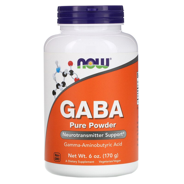 Гамма-аміномасляна кислота, GABA, Now Foods, порошок, 170 г, (NOW-00215 ...