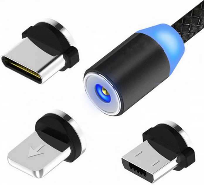 Магнитная зарядка кабель USB 3 в 1 X-Cable TP MicroUSB, Lightning, Type ...