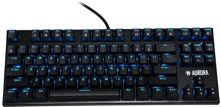 Klawiatura przewodowa iBOX Aurora K2-R Blue Switch USB Czarna (IKGMK2R) - obraz 5