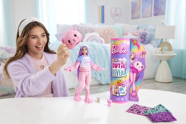 Lalka Barbie Cutie Reveal Słodkie stylizacje Miś (194735106974) - obraz 9