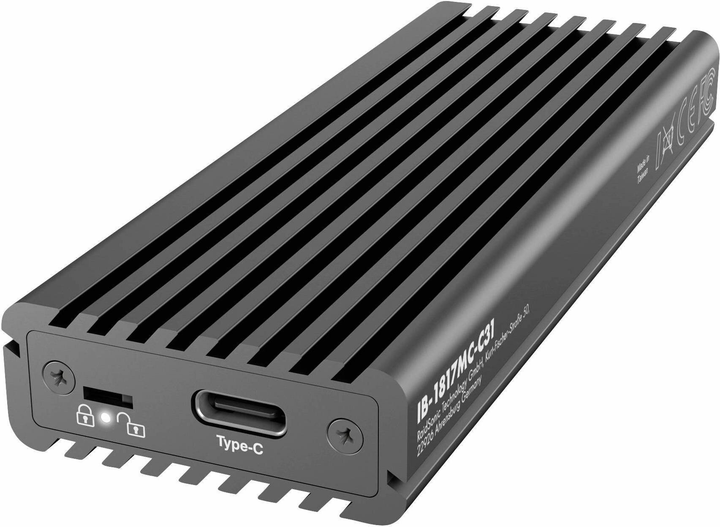 Zewnętrzna kieszeń Icy Box na M.2 SSD NVMe (PCIe)/SATA USB 3.1 Type-C (IB-1817MC-C31) - obraz 2