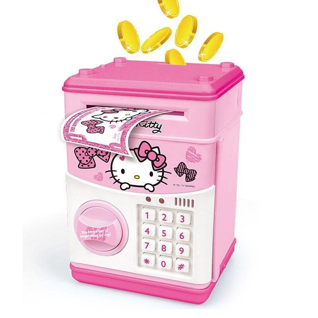 Копилка сейф Hello Kitty с кодовым замком + купюроприемник электронная ...