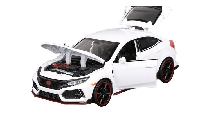 Машинка металева дитяча Honda Civic Auto Expert Білий - Фото 3 Машинка металева дитяча Honda Civic Auto Expert Білий - зображення 3