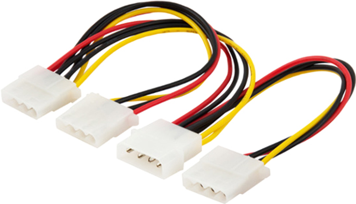 Кабель живлення Savio Molex 4 pin M - 3x Molex 4 pin F (SAVAK-16 EOL) - зображення 1