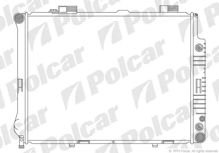 Радіатор охолодження MB210 E 200D/220D/250-320 95-03 Polcar (5015081) - зображення 1