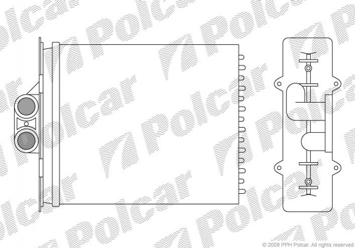 Теплообменник (опал. салона) Opel Vectra B (+AC) Polcar (5516N82) - изображение 1