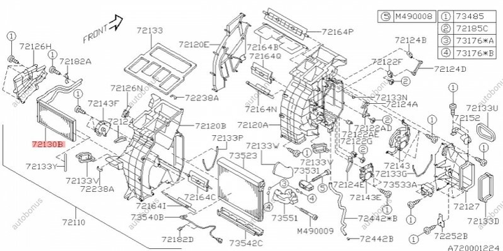 Радиатор печки Subaru (72130XA00A) - изображение 1