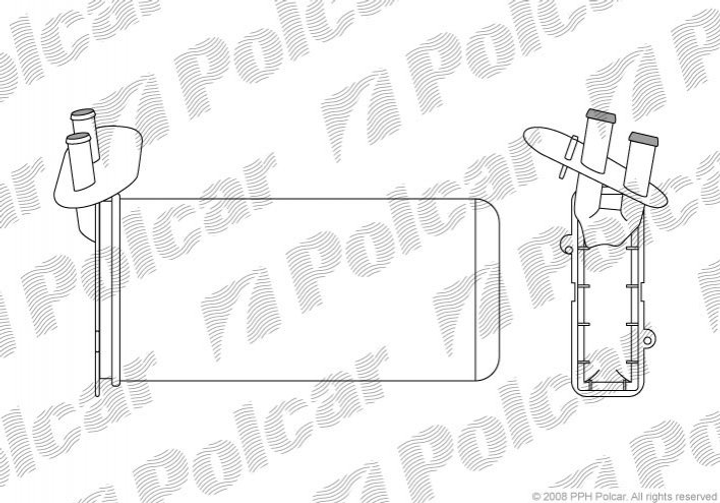 Радіатор пічки VW T4 1.8-2.8/D 90- Polcar (9566N82) - зображення 1