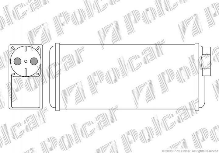 Радиатор печки Skoda Favorit, Favorit Forman, Felicia I, Felicia Ii Vw Caddy Ii 1.3/1.9D 06.88-04.02 Polcar (6900N81) - изображение 1