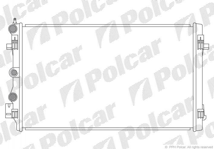 Радиатор двигателя VW Skoda 1.0-1.4 TSI 2007- Polcar (6732081) - изображение 1