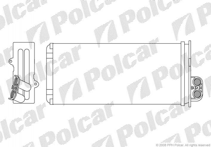 Радиатор печки Renault Master 10/97- Polcar (6041N81) - изображение 1