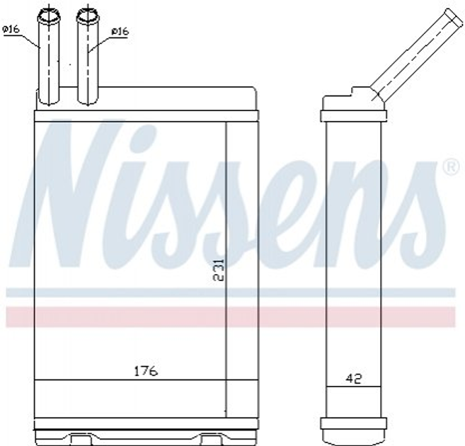 Радиатор системы отопления салона Nissens (73642) - изображение 1