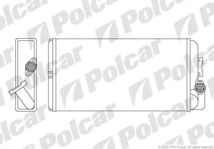 Радиатор печки MB LK/LN2 3.0 D 84-98/T2/LN1 4.0 D 86-94/Vario 4.3 D 96- Polcar (5053N81) - изображение 1