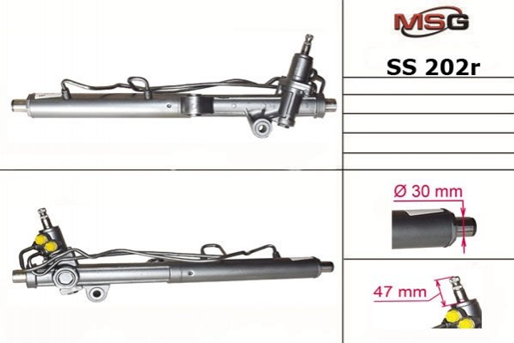 Рульова рейка з ГУР Daewoo Rexton, Ssangyong Actyon, Ssangyong Kyron MSG (SS202R) - зображення 1