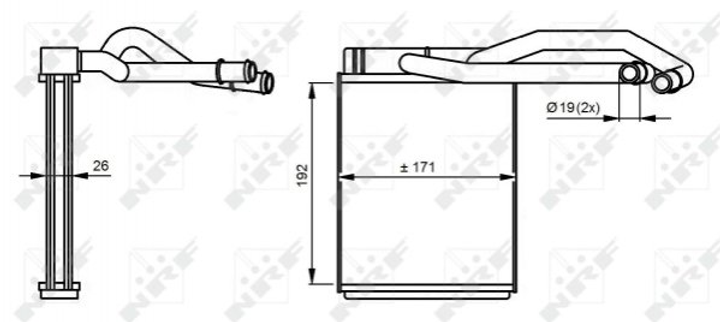 54290 NRF Радіатор пічки NRF (54290) - изображение 1