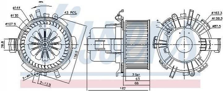 Вентилятор салона Nissens (87180) - изображение 1