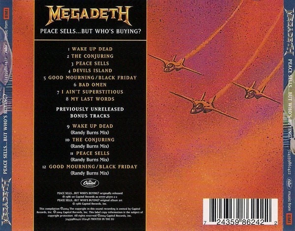 MEGADETH – Peace Sells…But Who`s Buying? (CD, EU) – фото, отзывы