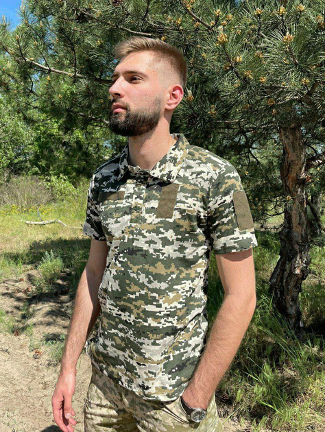 Військова тактична футболка з коротким рукавом Поло 50 Піксель - зображення 2