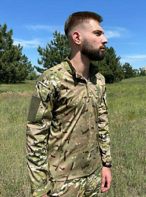 Военная тактическая рубашка с длинным рукавом Убакс 56 Мультикам - изображение 1