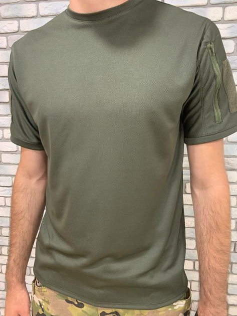 Літня військова тактична футболка 46 Хакі - зображення 1