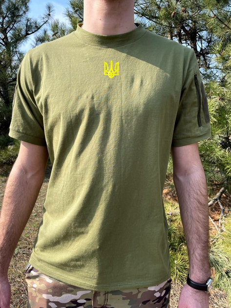Літня військова тактична футболка 62 Оліва - зображення 1