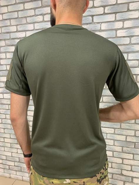 Летняя военная тактическая футболка 60 Хаки - изображение 2