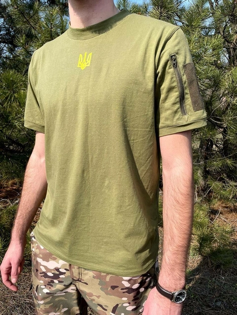 Летняя военная тактическая футболка 54 Олива - изображение 2